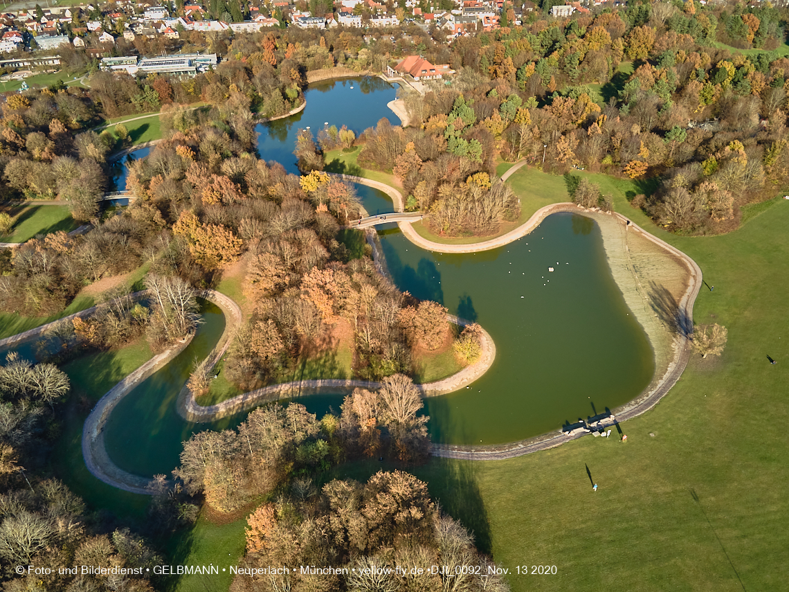 13.11.2020 - der Ostpark mit See und Biergarten in Neuperlach